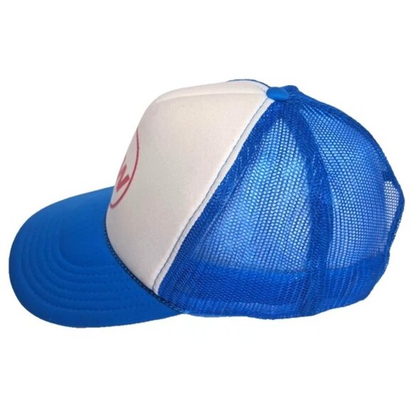 Otto Cap CW Snapback Adjustable Trucker Hat White/Blue Unisex Foam Crown Rope - Picture 5 of 9